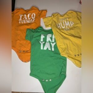 3 for $10 - Indigo Baby Weekday Fun Kids Bodysuit Trio